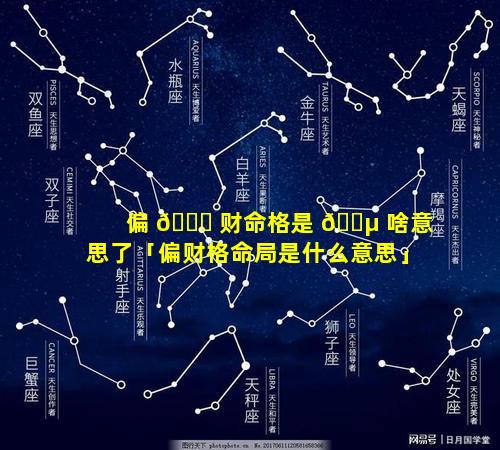 偏 🐎 财命格是 🐵 啥意思了「偏财格命局是什么意思」